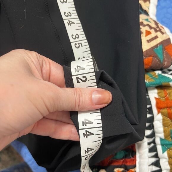 Athleta midi dress, black, size XL scuba feel style zipper in back - Picture 7 of 11